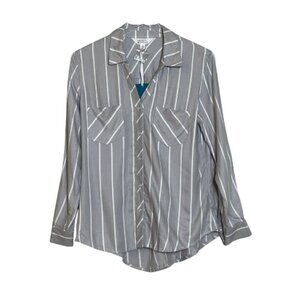 NWT Market & Spruce Stitch Fix Striped Button Down Shirt Sz. M Petite